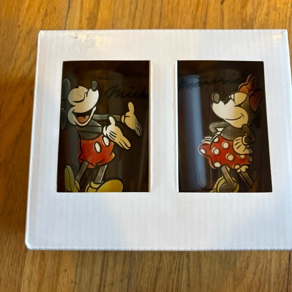 Disney Drinking Tumblers‎ Unisex OS Amber NEW Mickey Minnie Mouse Set of 2 16oz